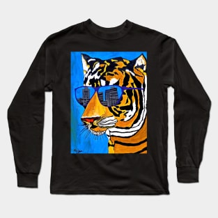 Cool Tiger in Sun Shades Long Sleeve T-Shirt